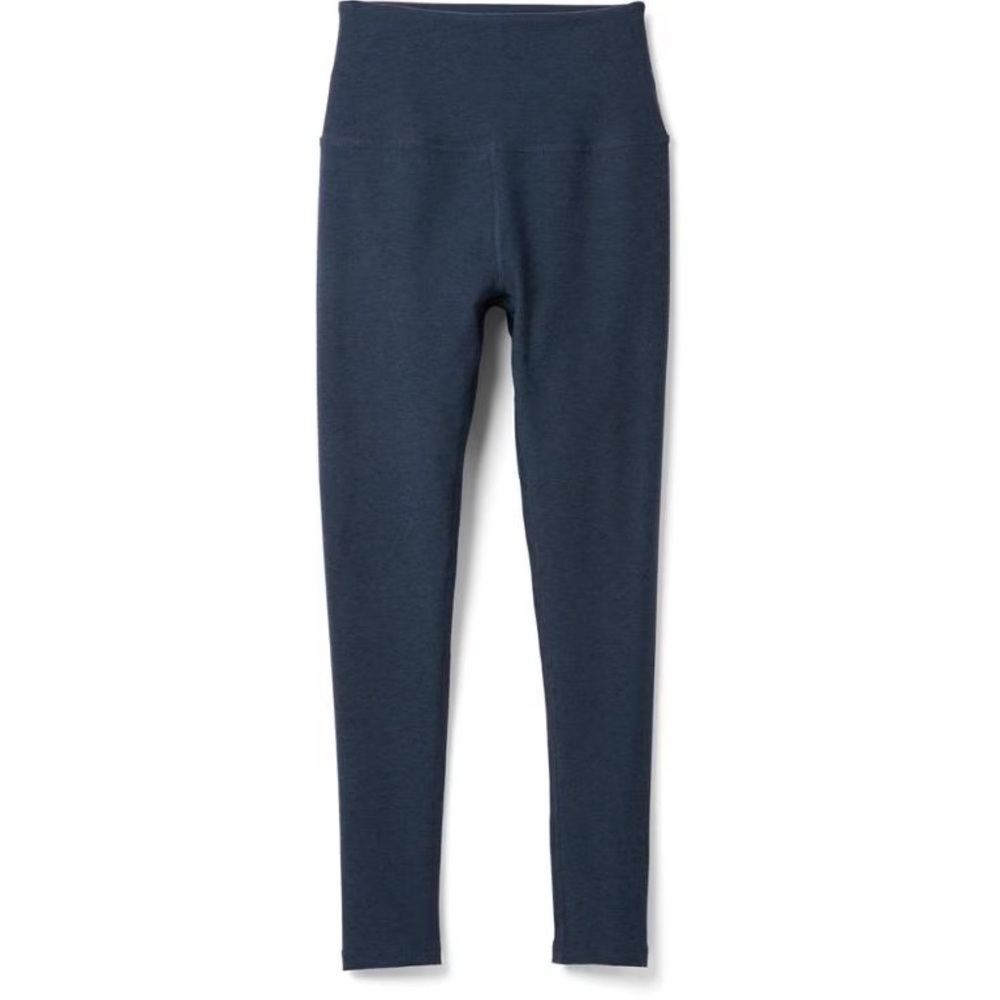 Beyond Yoga Heather Rib High Waist Midi Legging - Navy Blue